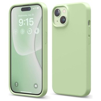Θήκη Πλάτης Σιλικόνης Soft για i Phone 15 Plus - Χρώμα: Απαλό Πράσινο
