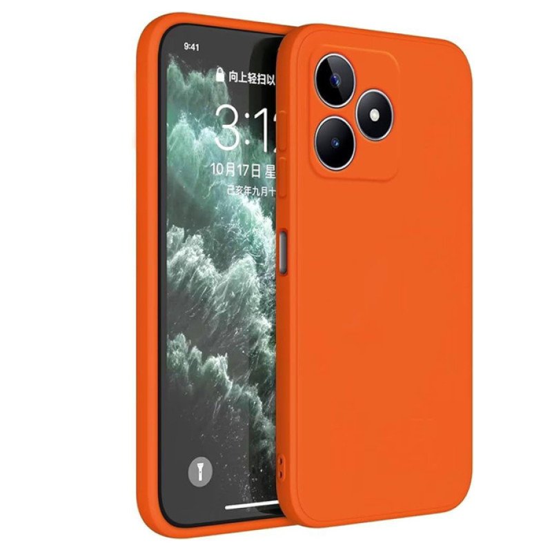 Θήκη Πλάτης Σιλικόνης Soft για Realme C53 - Χρώμα: Πορτοκαλί