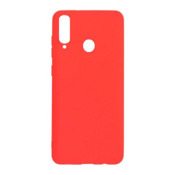 Θήκη Πλάτης Σιλικόνης Απλή για Huawei Y6 P - Χρώμα: Κόκκινο