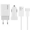 QIHANG QH-Z14 Σετ Αυτοκίνητου και Πρίζας με Θύρα USB-A και Καλώδιο micro USB - Χρώμα: Λευκό