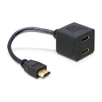 Μετατροπέας HDMI Male σε HDMI 2x Female - Χρώμα: Μαύρο