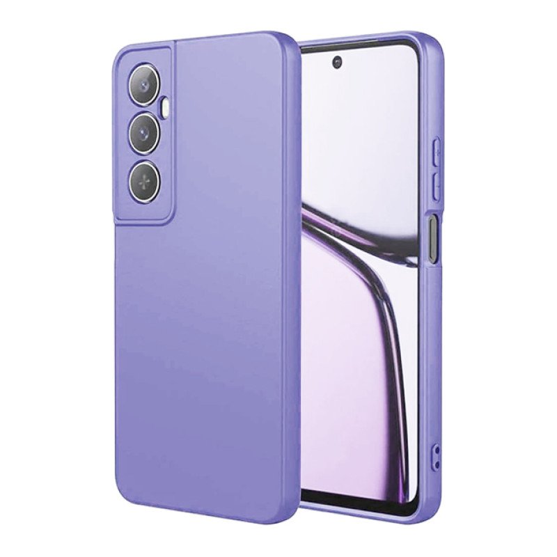 Θήκη Πλάτης Σιλικόνης Απλή για Realme C65 - Χρώμα: Λιλά