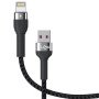 KLGO S-106 Καλώδιο Φόρτισης & Μεταφοράς Δεδομένων USB-A σε Lightning 2.4A 3m - Χρώμα: Μαύρο