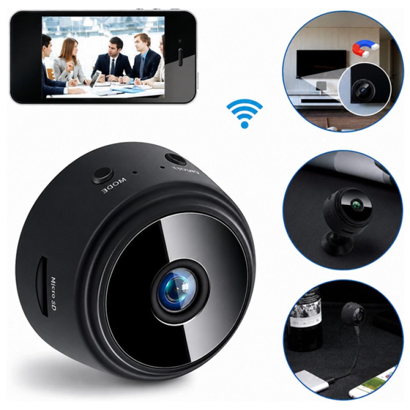 Κρυφή Κάμερα WiFi 1080p A9 με Υποδοχή για Κάρτα Μνήμης & Ανιχνευτή Κίνησης 14097 - Χρώμα: Μαύρο