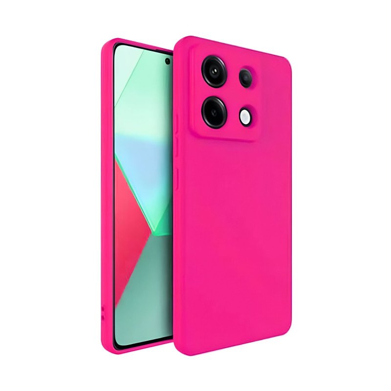 Θήκη Πλάτης Σιλικόνης Απλή για Xiaomi Redmi Note 13 Pro 4G - Χρώμα: Φούξια