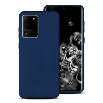 Θήκη Πλάτης Σιλικόνης Απλή για Samsung Galaxy S20 Ultra G988F - Χρώμα: Σκούρο Μπλε