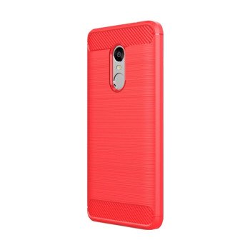 Θήκη Πλάτης Σιλικόνης Carbon για Xiaomi Redmi 5 Plus - Χρώμα: Κόκκινο