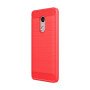 Θήκη Πλάτης Σιλικόνης Carbon για Xiaomi Redmi 5 Plus - Χρώμα: Κόκκινο