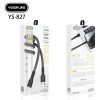 YESPLUS YS-826 Καλώδιο Φόρτισης & Μεταφοράς Δεδομένων 5A USB-A σε Type-C PD 120W 1m - Χρώμα: Γκρι