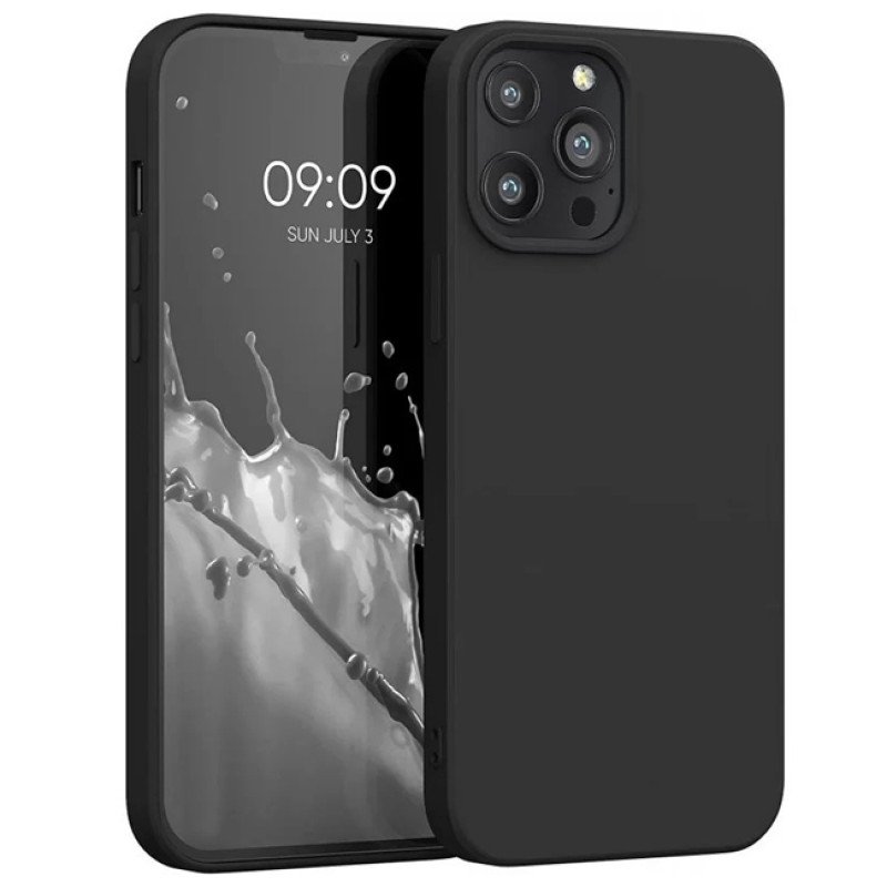 Θήκη Πλάτης Σιλικόνης Soft για Apple i Phone 12 Pro - Χρώμα: Μαύρο