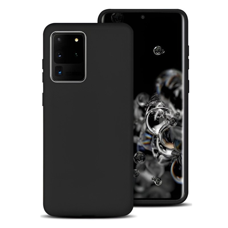Θήκη Πλάτης Σιλικόνης Απλή για Samsung Galaxy S20 Ultra G988F - Χρώμα: Μαύρο