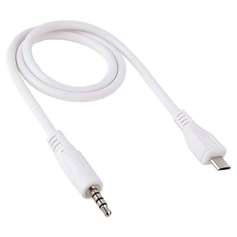 Καλώδιο 3.5mm Jack Male σε Micro USB Male 78cm - Χρώμα: Άσπρο