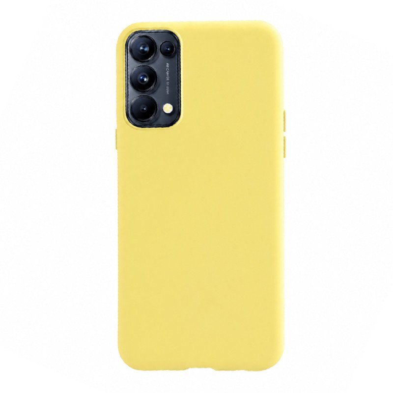 Θήκη Πλάτης Σιλικόνης Soft για Oppo Reno5 Z - Χρώμα: Κίτρινο