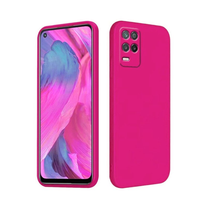 Θήκη Πλάτης Σιλικόνης Soft για Realme 8 5G - Χρώμα: Φούξια