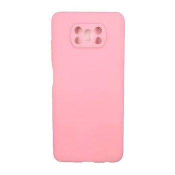Θήκη Πλάτης Σιλικόνης Απλή για Xiaomi Poco X3/X3 NFC/X3 Pro - Χρώμα: Ρόζ