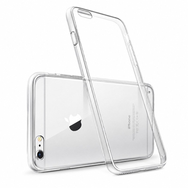 Θήκη Πλάτης Σιλικόνης Απλή για Apple i Phone 6 Plus/6S Plus - Χρώμα: Διάφανο