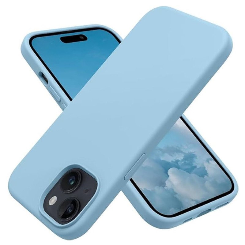 Θήκη Πλάτης Σιλικόνης Απλή για Apple i Phone 16 Pro - Χρώμα: Γαλάζιο