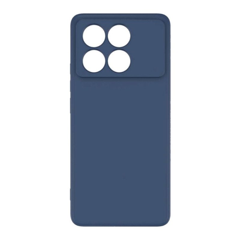 Θήκη Πλάτης Σιλικόνης Soft για Xiaomi Poco X6 5G - Χρώμα: Σκούρο Μπλε