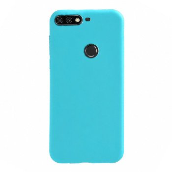 Θήκη Πλάτης Σιλικόνης Απλή για Huawei Y7 2018 - Χρώμα: Γαλάζιο