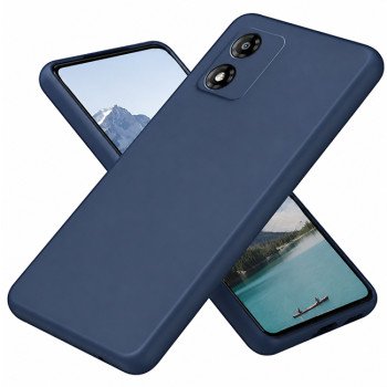 Θήκη Πλάτης Σιλικόνης Soft για Motorola E13 - Χρώμα: Σκούρο Μπλε