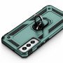 Σκληρή Θήκη Πλάτης Armor με Βάση Στήριξης για Samsung Galaxy S22 Ultra - Χρώμα: Σκούρο Πράσινο
