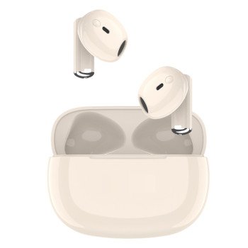 TUQIN QW17 Earbud Ασύρματα Bluetooth Ακουστικά με Αντοχή στον Ιδρώτα & Θήκη Φόρτισης - Χρώμα: Μπεζ