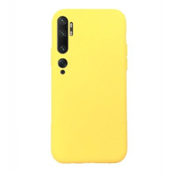 Θήκη Πλάτης Σιλικόνης Απλή για Xiaomi Mi Note 10 Pro - Χρώμα: Κίτρινο