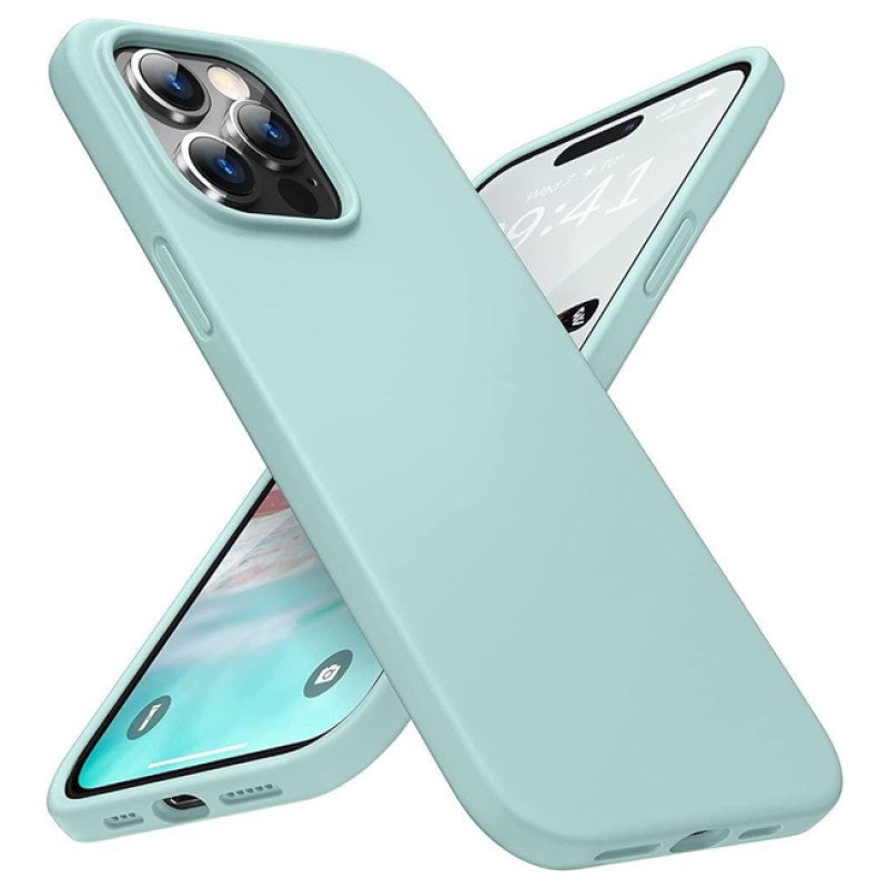 Θήκη Πλάτης Σιλικόνης Soft για Apple i Phone 15 Pro Max - Χρώμα: Τιρκουάζ