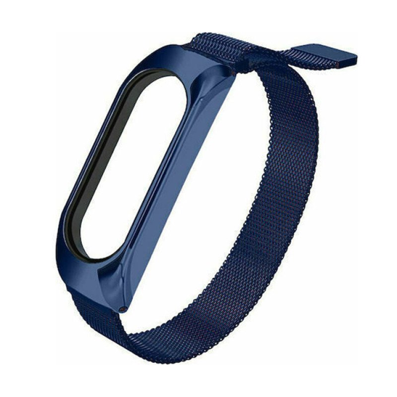 Μεταλλικό Λουράκι για Xiaomi Mi Band 3/Mi Smart Band 4 - Χρώμα: Μπλέ Μεταλλικό Λουράκι για Xiaomi Mi Band 3/Mi Smart Band 4 - Χρώμα: Μπλέ
