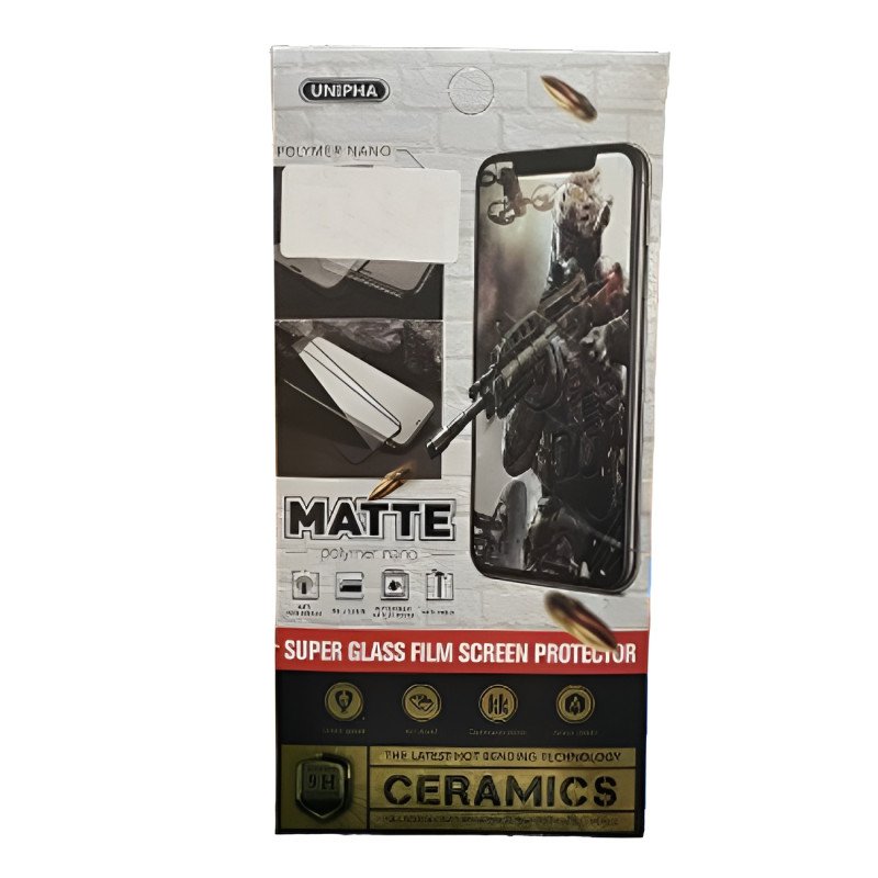 Ceramic Matte Full Cover Full Glue Τζαμάκι Προστασίας Οθόνης για Samsung Galaxy A55 - Χρώμα: Μαύρο