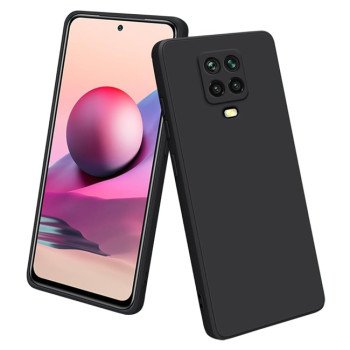 Θήκη Πλάτης Σιλικόνης Soft για Xiaomi Redmi Note 9 Pro/Note 9S - Χρώμα: Μαύρο