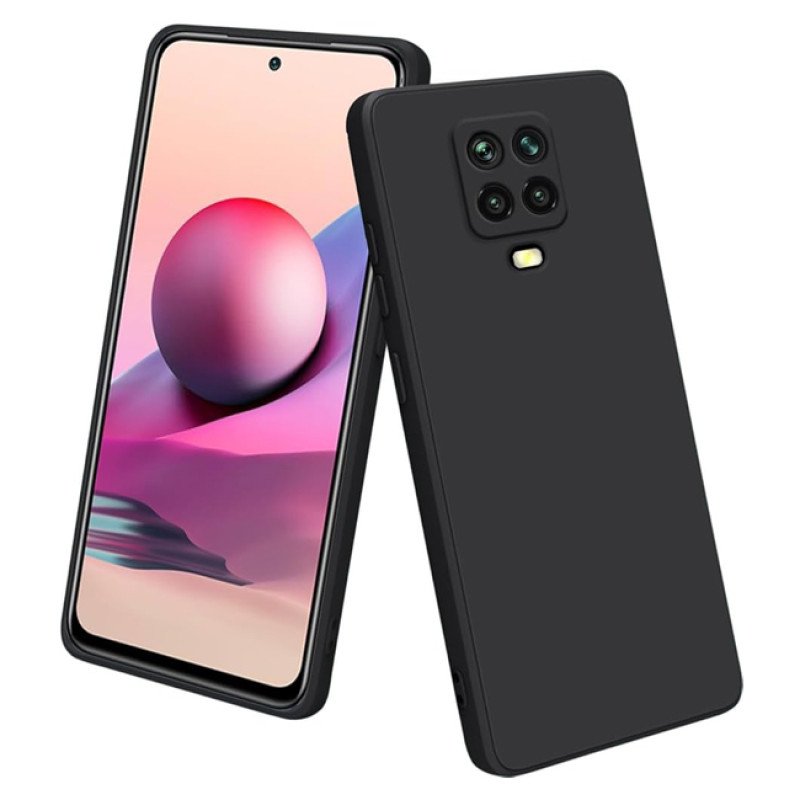 Θήκη Πλάτης Σιλικόνης Soft για Xiaomi Redmi Note 9 Pro/Note 9S - Χρώμα: Μαύρο
