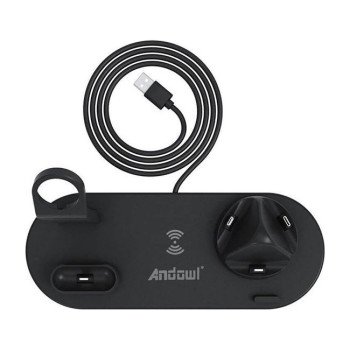 Andowl Q-L023 Ασύρματη Βάση Φόρτισης / Multi-Function Charging Stand - Χρώμα: Μαύρο
