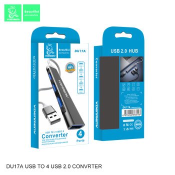 VDENMENV DU17A Μετατροπέας USB-A σε 4 USB-A 3.0 Converter Hub - Χρώμα: Μαύρο VDENMENV DU17A Μετατροπέας USB-A σε 4 USB-A 3.0 Converter Hub - Χρώμα: Μαύρο