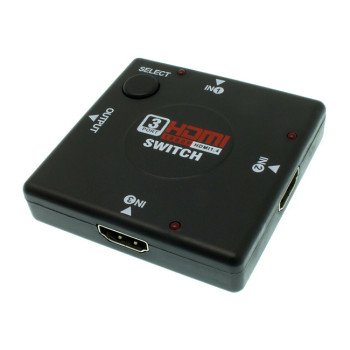 Διακόπτης HDMI με 3 Εισόδους & 1 Έξοδο 1080P 2K HDMI Switch - Χρώμα: Μαύρο