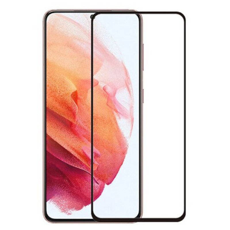Full Cover Full Glue Τζαμάκι Προστασίας Οθόνης για Samsung Galaxy S21 - Χρώμα: Μαύρο