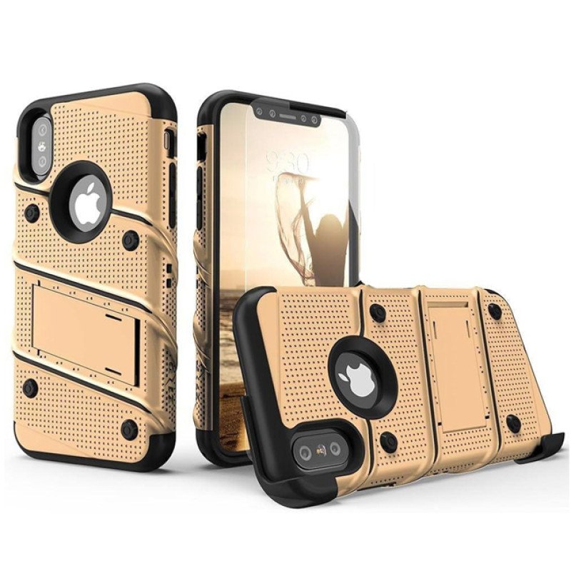 Σκληρή Θήκη Πλάτης Armor με Βάση Στήριξης (S1) για Samsung Galaxy J3 2017 - Χρώμα: Χρυσό