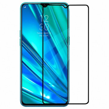 Full Cover Full Glue Τζαμάκι Προστασίας Οθόνης για TCL 20Y - Χρώμα: Μαύρο