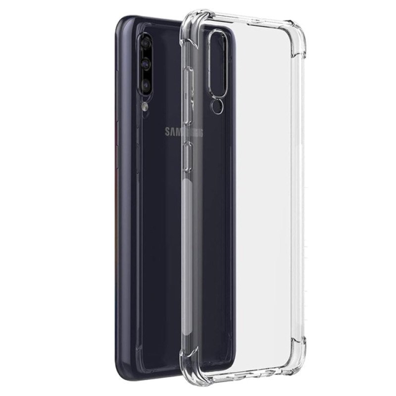 Θήκη Πλάτης Σιλικόνης Anti Shock για Samsung A705F Galaxy A70/A707F A70s - Χρώμα: Διάφανο