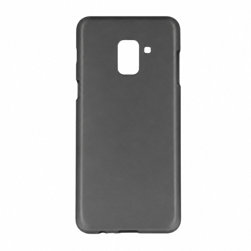 Θήκη Πλάτης Σιλικόνης Απλή για Samsung Galaxy A6 Plus - Χρώμα: Smokey Grey