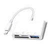YESPLUS YS-1418 Προσαρμογέας OTG Adapter Lightning 4 σε 1 - Χρώμα: Λευκό