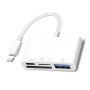 YESPLUS YS-1418 Προσαρμογέας OTG Adapter Lightning 4 σε 1 - Χρώμα: Λευκό