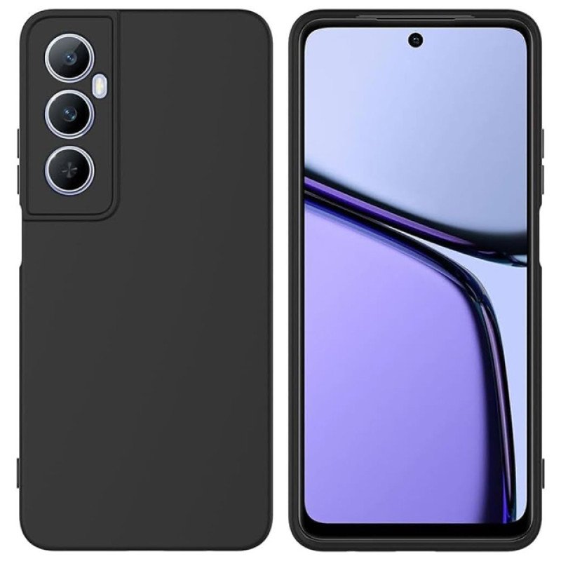 Θήκη Πλάτης Σιλικόνης Απλή για Realme C65 - Χρώμα: Μαύρο