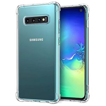 Θήκη Πλάτης Σιλικόνης Anti Shock για Samsung G973F Galaxy S10 - Χρώμα: Διάφανο