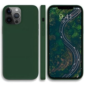 Θήκη Πλάτης Σιλικόνης Soft για Apple i Phone 12 Pro Max - Χρώμα: Πράσινο Σκούρο