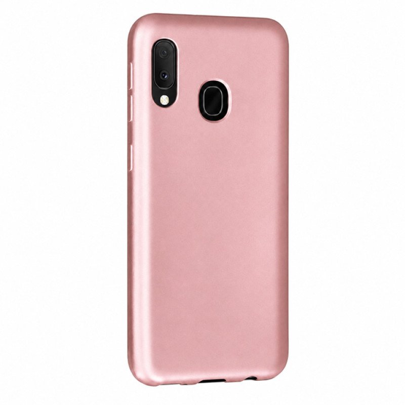 Θήκη Πλάτης Σιλικόνης Soft για Samsung Galaxy A20E - Χρώμα: Ρόζ Χρυσό