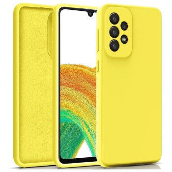 Θήκη Πλάτης Σιλικόνης Soft για Samsung Galaxy A33 - Χρώμα: Κίτρινο
