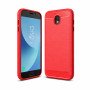 Θήκη Πλάτης Σιλικόνης Carbon για Samsung Galaxy J5 2017 - Χρώμα: Κόκκινο