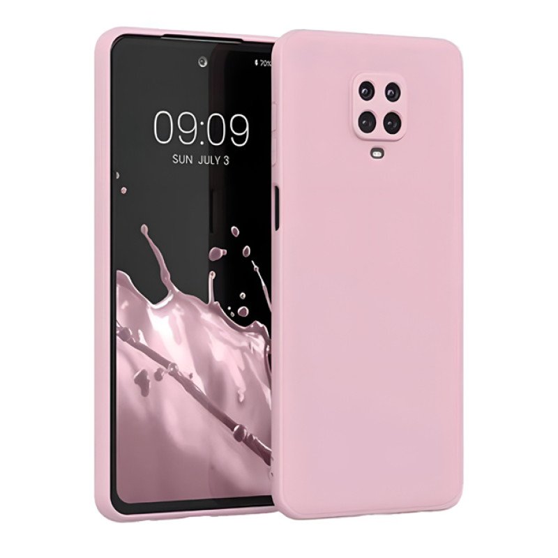 Θήκη Πλάτης Σιλικόνης Soft για Xiaomi Redmi Note 9 Pro/Note 9S - Χρώμα: Ροζ